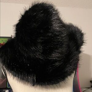 Black Faux Fur Headband - Women Accessories